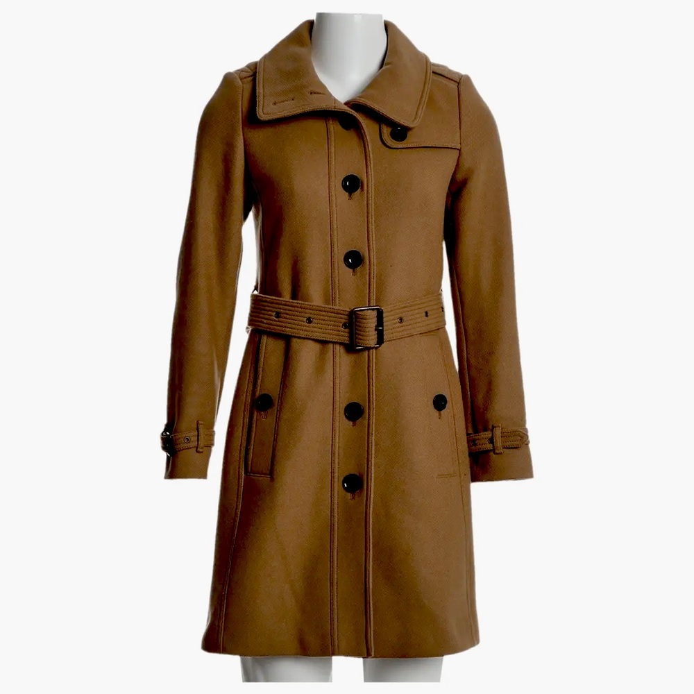 🔥SALE🔥 Burberry Brit Rushfield Wool Blend Trench Coat - Picture 1 of 8